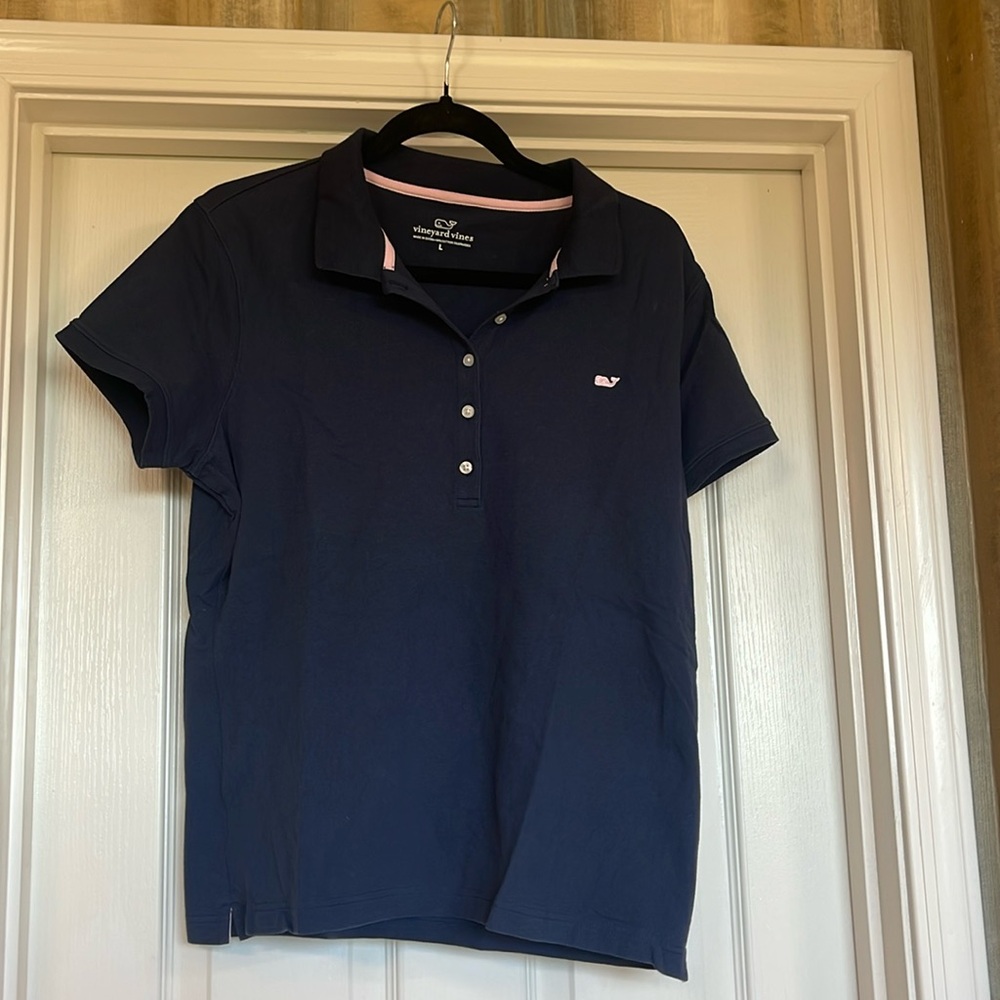 Men’s navy vineyard vines polo size large